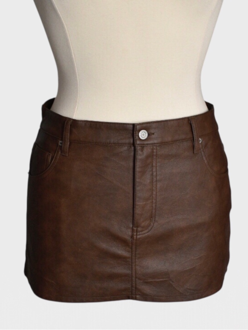 No Boundaries Faux Leather Micro Mini‎ Skirt